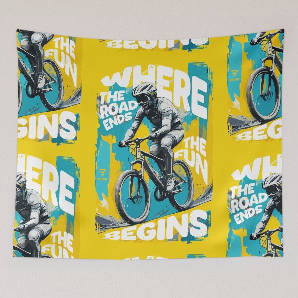 Item preview, Where The Road Ends, The Fun Begins! Mountain bike, Cycling. gift for cyclist  designed and sold by BRUNTadventures.