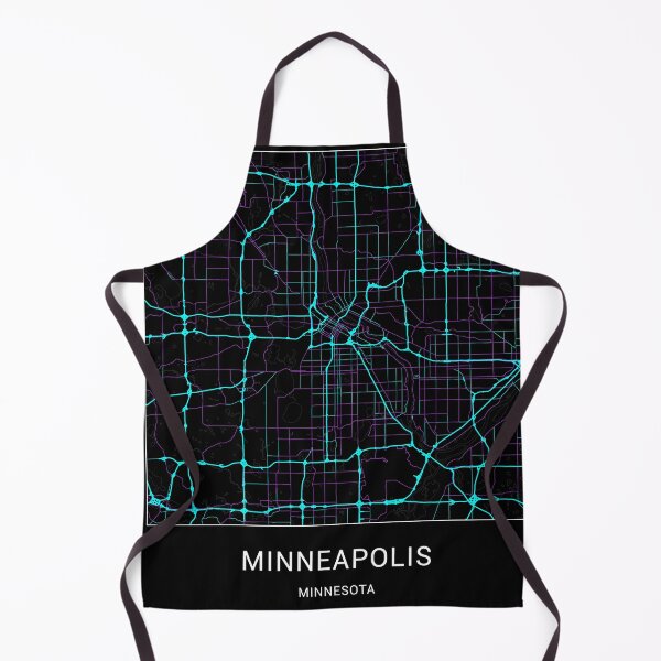 Aperçu de l'œuvre Plan de la ville nommée Minneapolis Minnesota - Neon Fantasy créée et vendue par StylishStacks.