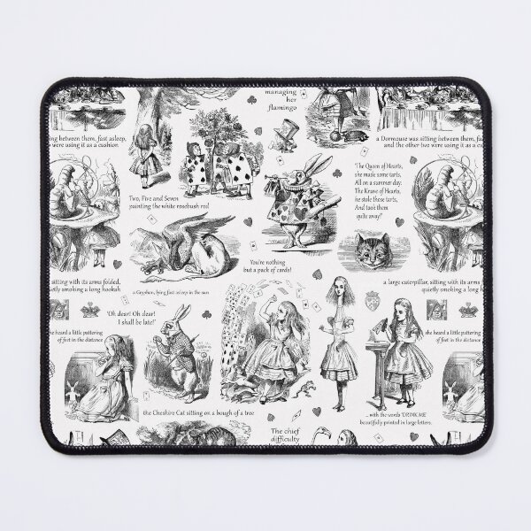 Item preview, Alice in Wonderland Black White Toile Pattern designed and sold by tanjica.