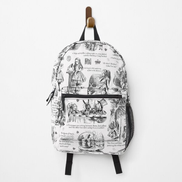 Item preview, Alice in Wonderland Black White Toile Pattern designed and sold by tanjica.