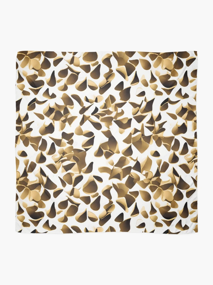 Thumbnail 2 of 3, Scarf, Metallic Pattern: Gold Pattern designed and sold by CreativeSparkzz.