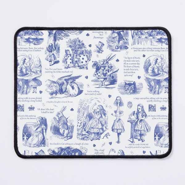 Aperçu de l'œuvre  Motif toile bleue Alice au pays des merveilles créée et vendue par tanjica.