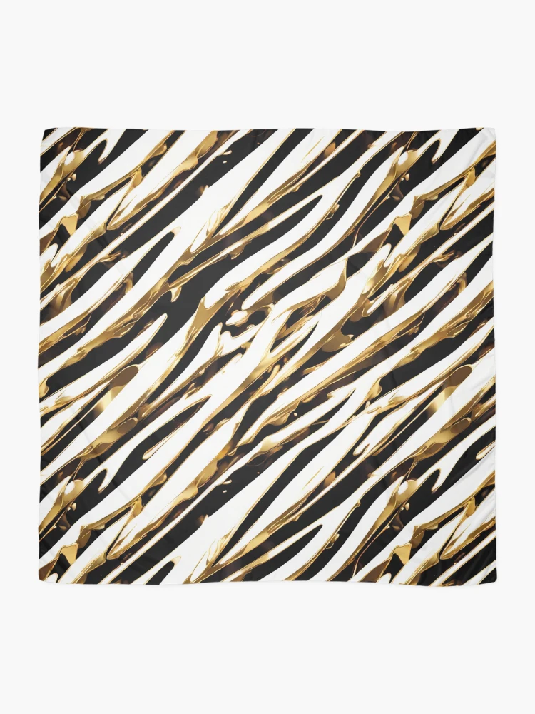 Thumbnail 2 of 3, Scarf, Metallic Pattern: Gold Pattern designed and sold by CreativeSparkzz.