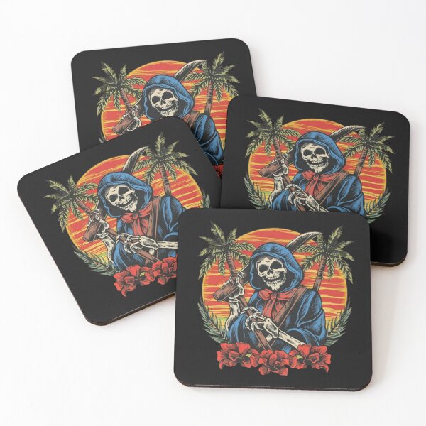 Item preview, American Traditional Skeleton in Paradise Tattoo designed and sold by Goku Creations.