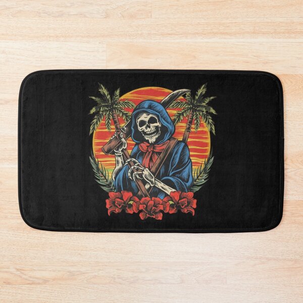 Item preview, American Traditional Skeleton in Paradise Tattoo designed and sold by Goku Creations.