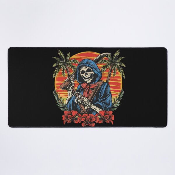 Item preview, American Traditional Skeleton in Paradise Tattoo designed and sold by Goku Creations.