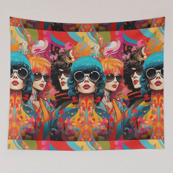Item preview, A funky retro-inspired characters. designed and sold by cozycrafts3.