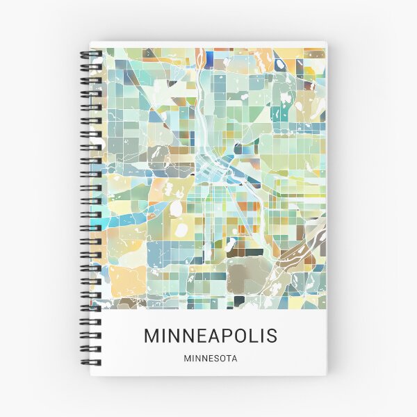 Item preview, Minneapolis Minnesota Named City Map - Pastel Color Scheme designed and sold by StylishStacks.