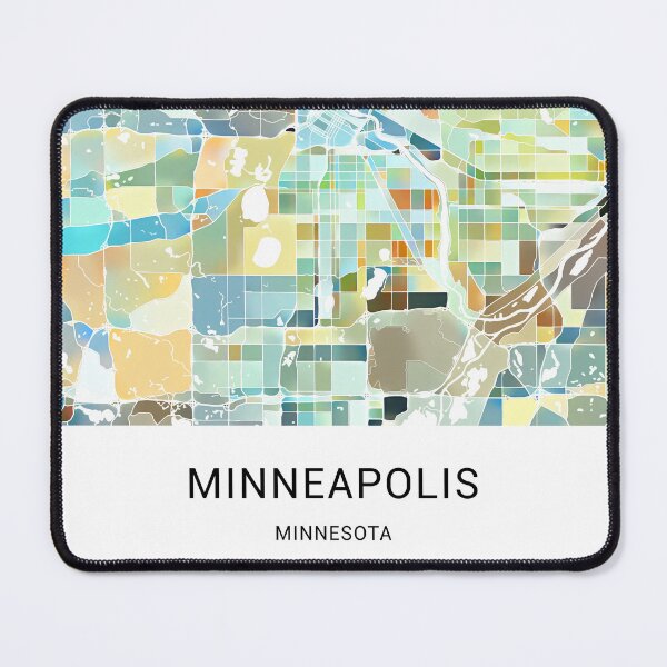 Item preview, Minneapolis Minnesota Named City Map - Pastel Color Scheme designed and sold by StylishStacks.