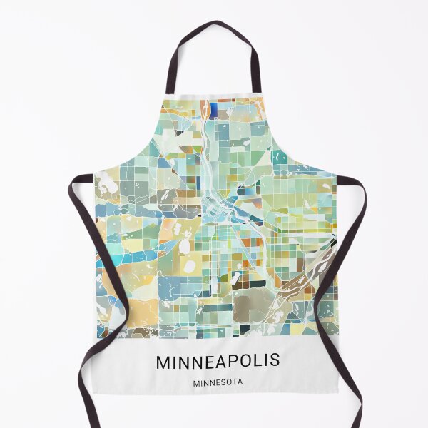 Aperçu de l'œuvre Plan de la ville nommée Minneapolis Minnesota - Schéma de couleurs pastel créée et vendue par StylishStacks.
