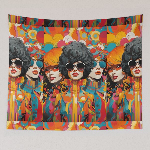 Item preview, A funky retro-inspired characters. designed and sold by cozycrafts3.