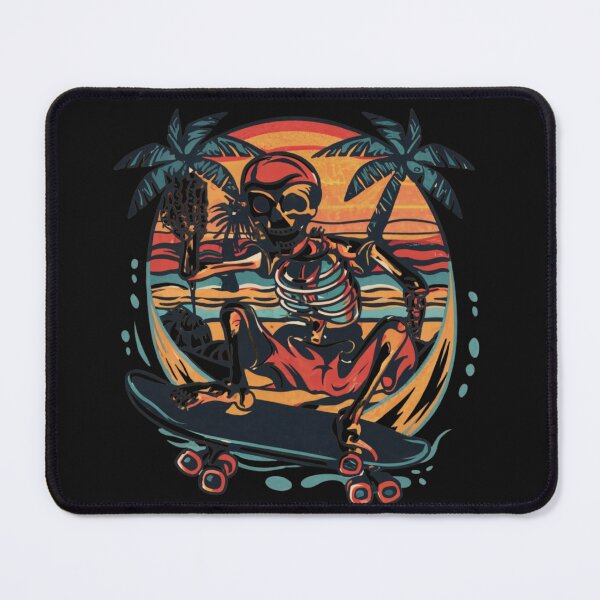 Item preview, American Traditional Skeleton Surfing Tattoo designed and sold by Goku Creations.