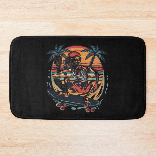 Item preview, American Traditional Skeleton Surfing Tattoo designed and sold by Goku Creations.