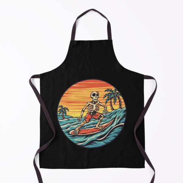 Item preview, American Traditional Skeleton Surfing Tattoo designed and sold by Goku Creations.