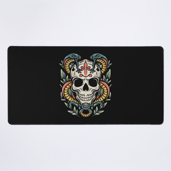Item preview, American Traditional Serpent Skeleton Tattoo designed and sold by Goku Creations.