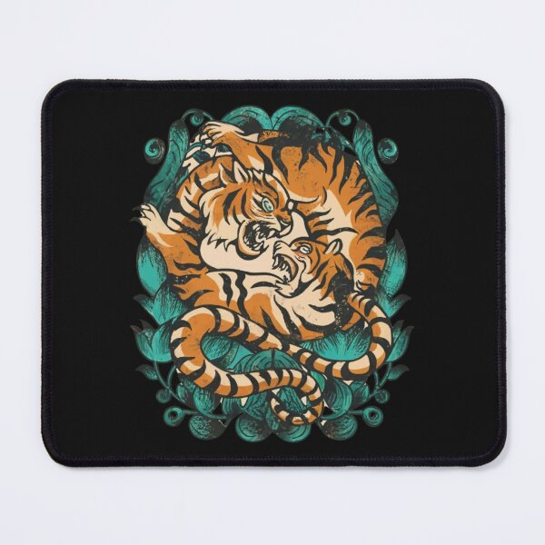 Item preview, Tiger and Snake Duel Traditional Tattoo designed and sold by Goku Creations.