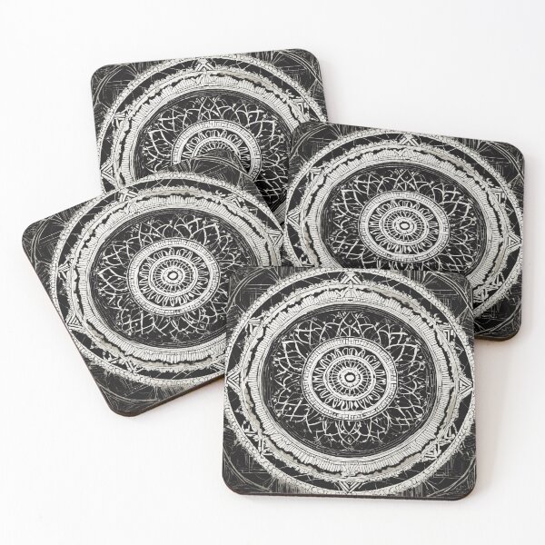 Item preview, Monochromatic geometric pattern designed and sold by Metalsaga.