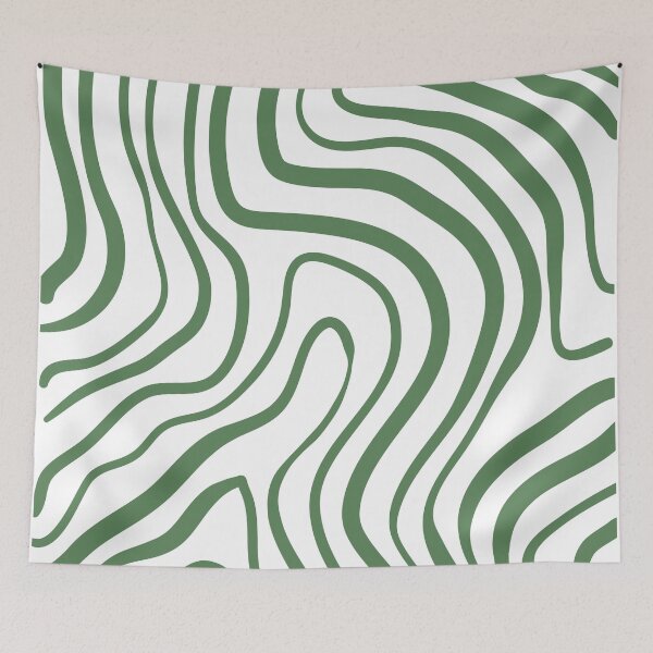 Item preview, Ondas onduladas en forma de remolino - Resumen verde bosque designed and sold by InteriorRefine.