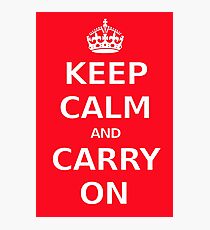 Classic Keep calm poster Photographic Print