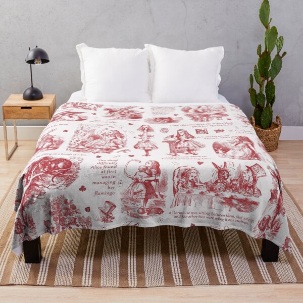Item preview, Alice in Wonderland Red Toile Pattern designed and sold by tanjica.