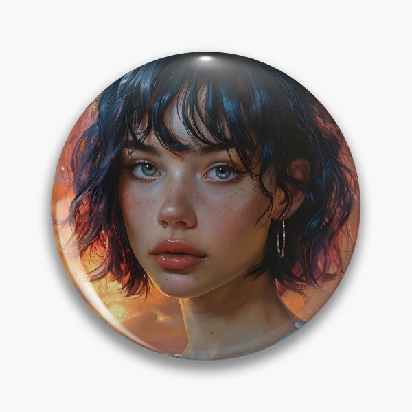 Item preview, Sunset Lady (Portrait 1) designed and sold by AwesomeAiArt.