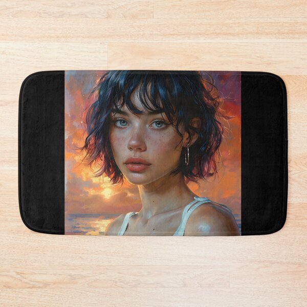 Item preview, Sunset Lady (Portrait 1) designed and sold by AwesomeAiArt.