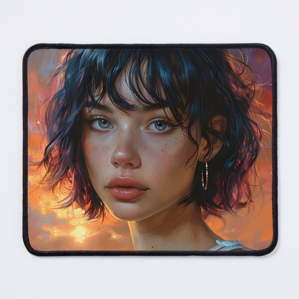 Item preview, Sunset Lady (Portrait 1) designed and sold by AwesomeAiArt.