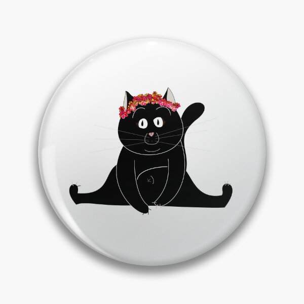 Item preview, Fat Black Cat doing Splits designed and sold by VentunoGrammi.