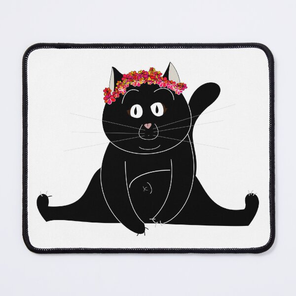 Item preview, Fat Black Cat doing Splits designed and sold by VentunoGrammi.