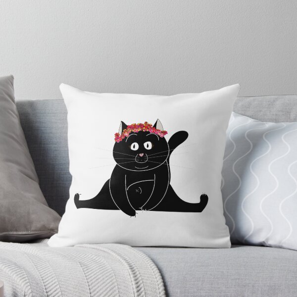 Item preview, Fat Black Cat doing Splits designed and sold by VentunoGrammi.