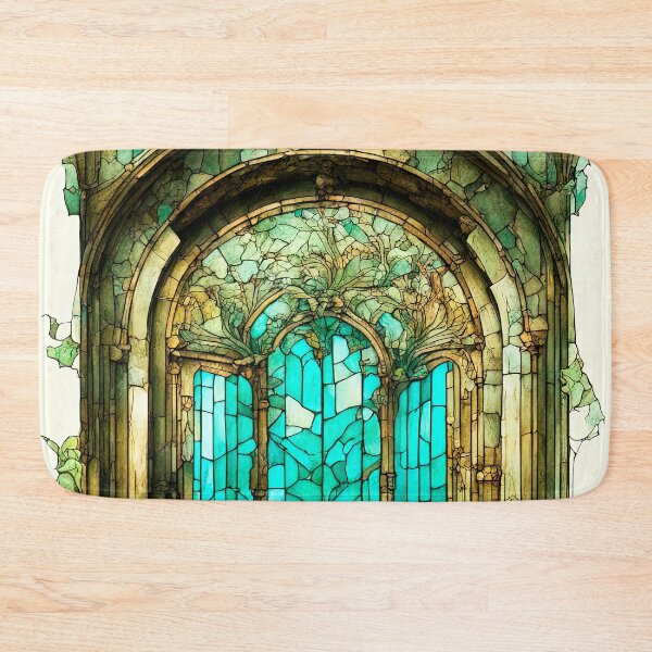 Item preview, A door with stained glass elements in an old mansion designed and sold by LanaGustavsson.