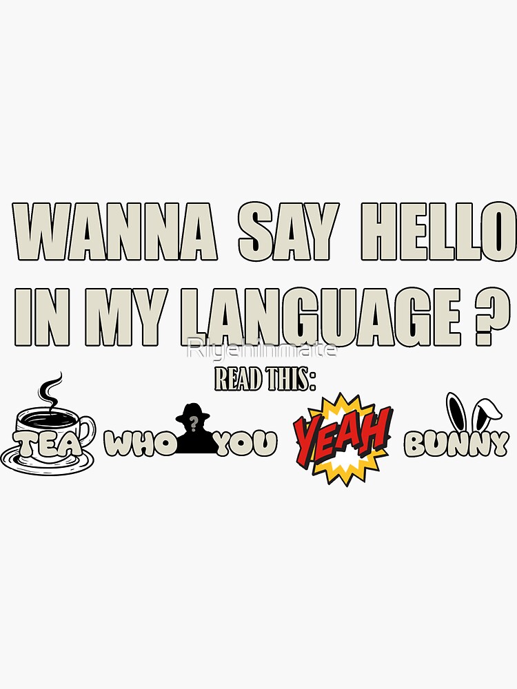 Say hello in polish No.1&quot; Sticker for Sale by Rlyehinmate | Redbubble