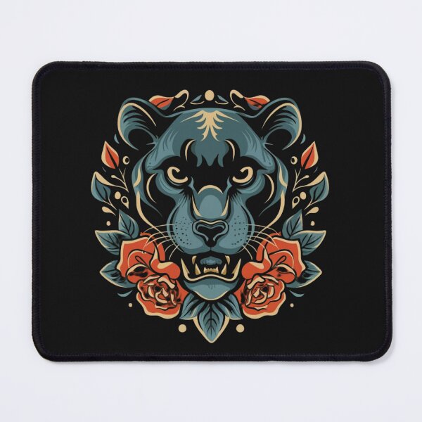 Item preview, American Traditional Black Panther Tattoo designed and sold by Goku Creations.
