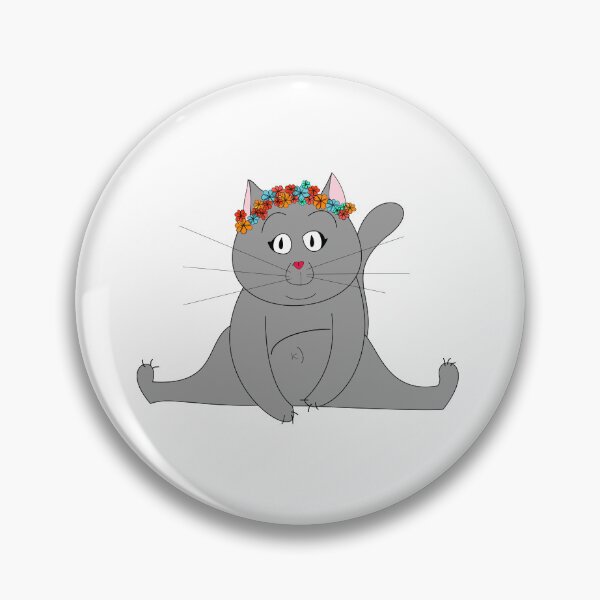 Item preview, Fat Grey Cat doing Splits designed and sold by VentunoGrammi.