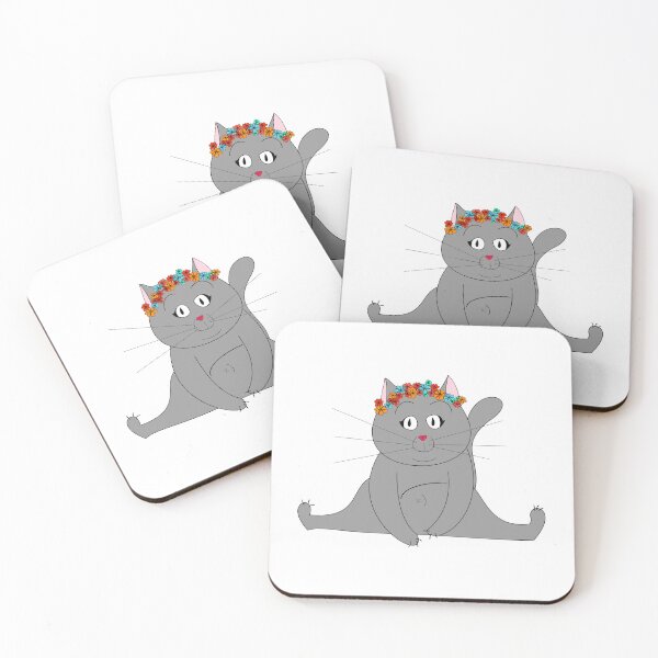 Item preview, Fat Grey Cat doing Splits designed and sold by VentunoGrammi.