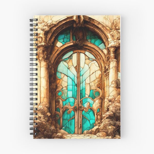 Item preview, A door with stained glass elements in an old mansion designed and sold by LanaGustavsson.