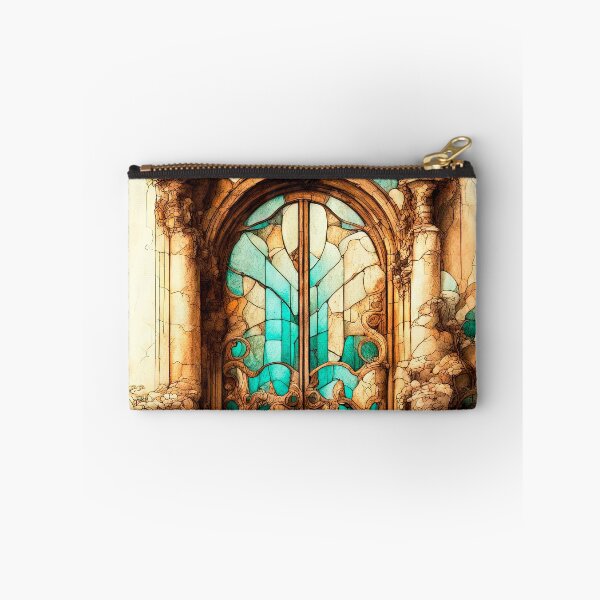 Item preview, A door with stained glass elements in an old mansion designed and sold by LanaGustavsson.