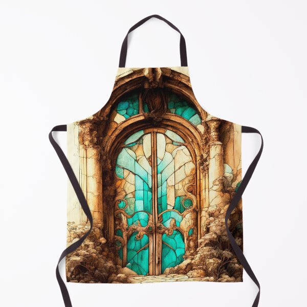 Item preview, A door with stained glass elements in an old mansion designed and sold by LanaGustavsson.