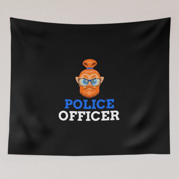 Item preview, Police Officer Design with Alternative Hipster designed and sold by PRIVARSHU.