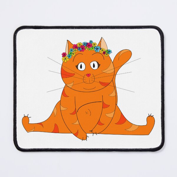 Item preview, Fat Red Orange Tiger Cat doing Splits designed and sold by VentunoGrammi.
