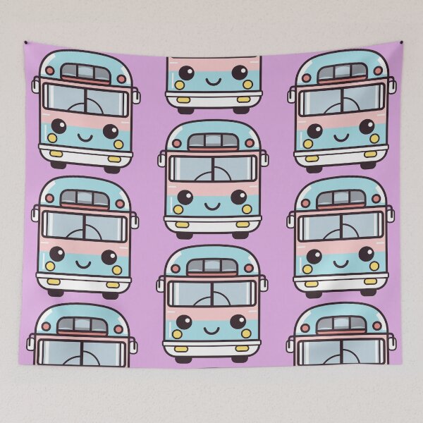 Item preview, Rolling Delight Cute Kawaii Bus Adventure designed and sold by DigitalGraphic1.