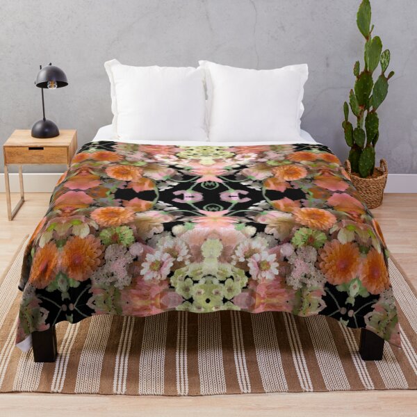 Item preview, Orange zinnia pattern designed and sold by Flowersonstuff.