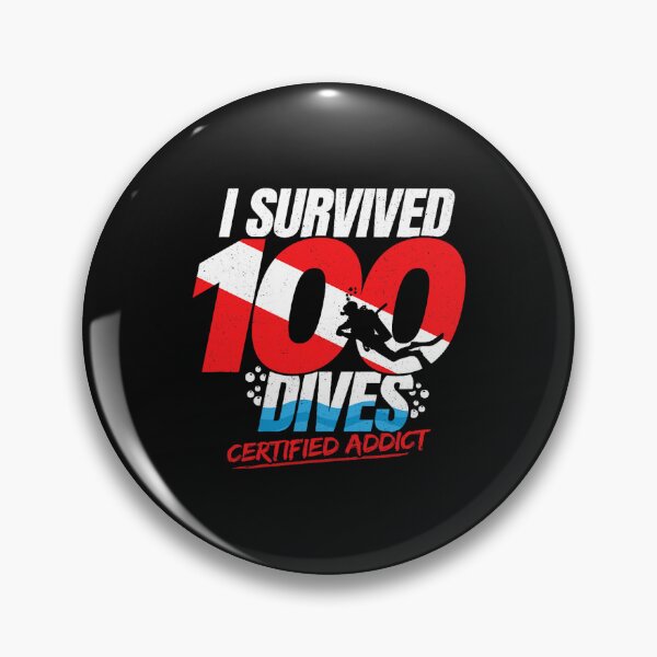 Item preview, 100th Dive Gift 2Diver Down Flag 2Funny Scuba Diving designed and sold by Dentapaint.