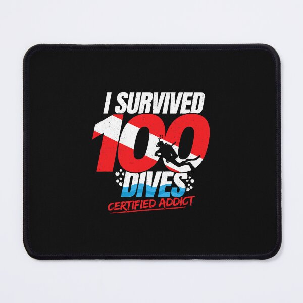 Item preview, 100th Dive Gift 2Diver Down Flag 2Funny Scuba Diving designed and sold by Dentapaint.