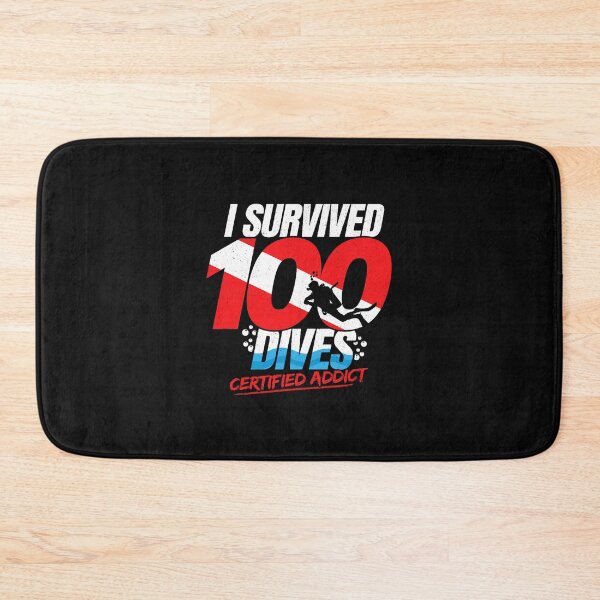 Item preview, 100th Dive Gift 2Diver Down Flag 2Funny Scuba Diving designed and sold by Dentapaint.