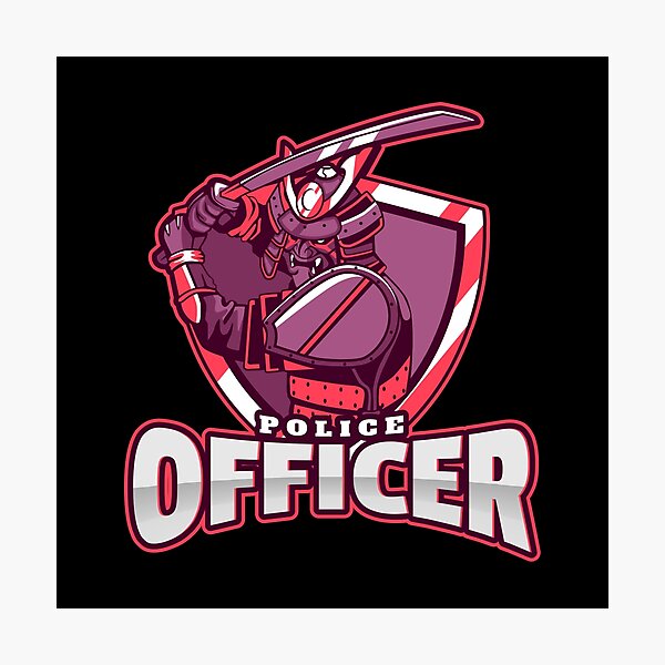 Item preview, Police Officer Design with Cool Samurai designed and sold by PRIVARSHU.