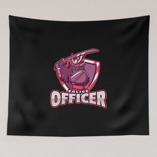 Item preview, Police Officer Design with Cool Samurai designed and sold by PRIVARSHU.