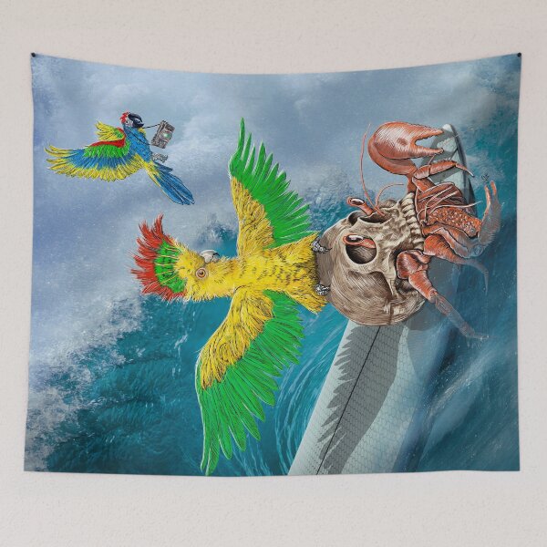 Item preview, Surf Parrot Skull Crab Hang Ten designed and sold by oz10.
