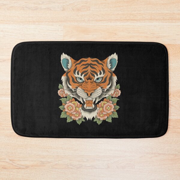 Item preview, American Traditional Tiger Tattoo designed and sold by Goku Creations.