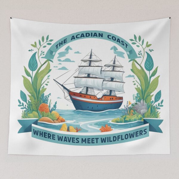 Item preview, The Acadian Coast, Where Waves Meet Wildflowers designed and sold by 3Brew-Designs.